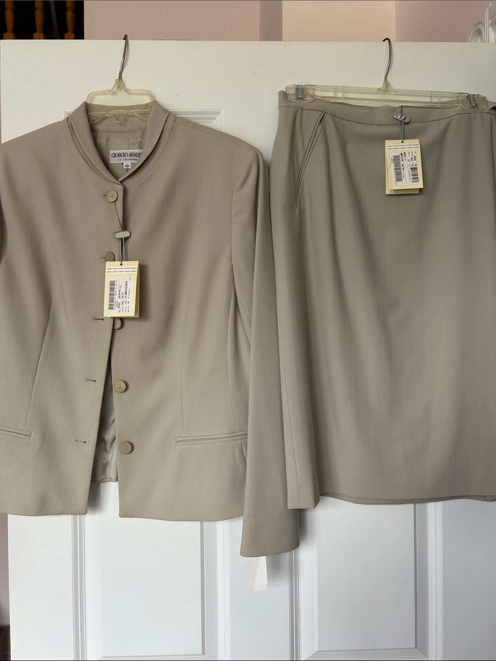 Giorgio Armani Women's Beige Suit with Skirt - Classic Professional Style